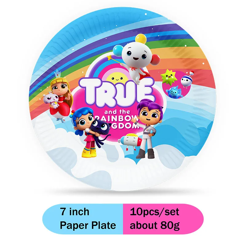 True and the Rainbow Kingdom Cartoon animation theme baby shower decorations disposable party decoration stickers balloon