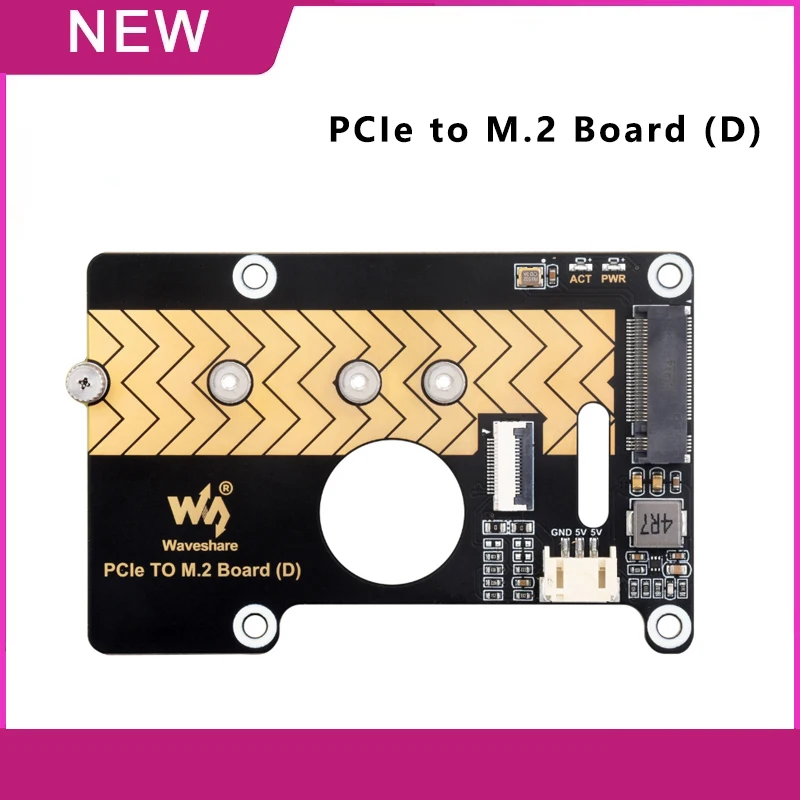 

Raspberry Pi 5 PCIe to M.2 Adapter Board D 8Gbps Transmission Speed Compatible with 2280 2260 2242 and 2230 NVMe Hard Drive