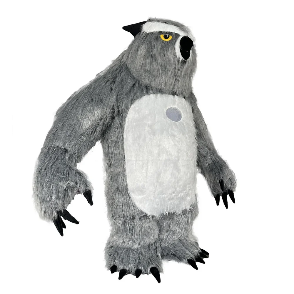 نفخ هالوين البومة زي التميمة الكبار المشي دمية تفجير الملابس هالوين عيد الميلاد فستان حفلة تنكرية لا بطارية