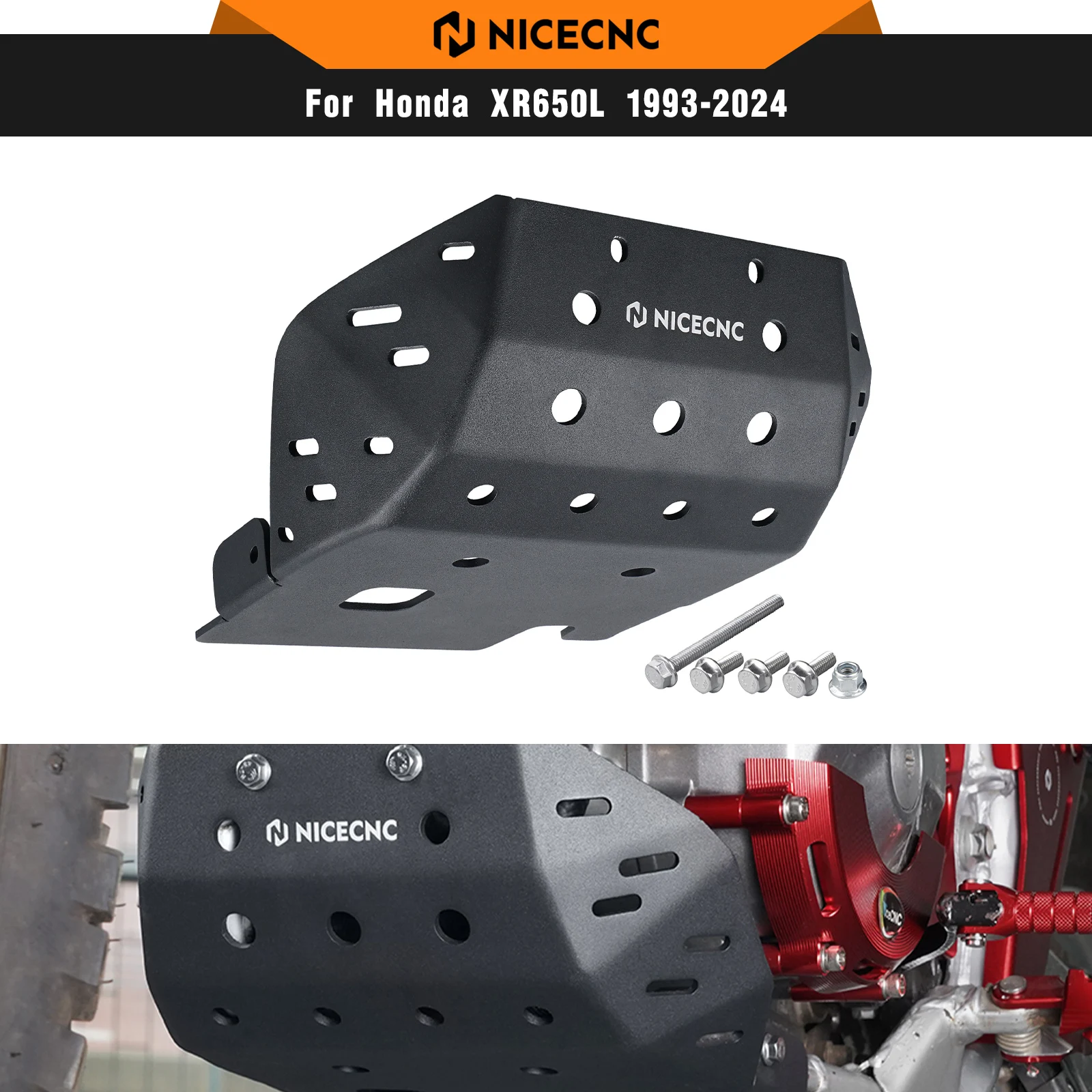 NICECNC For Honda XR650L XR 650L XR 650 L 1993-2024 2023 2022 2021 2020 Motorcycle Skid Plate Engine Bottom Guard Aluminum Cover