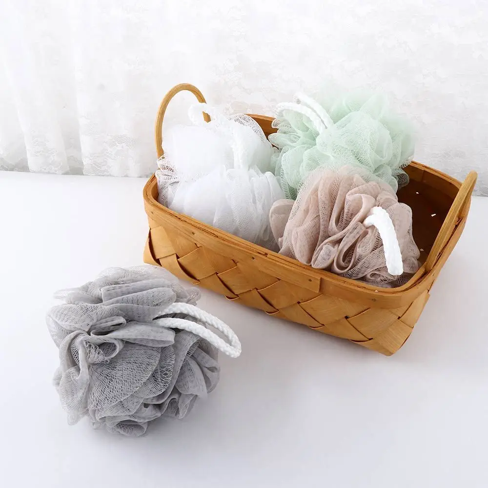 Rich Bubble 1Pcs Bathroom Supplies Back Scrubber Wash Body Simple Design Bath Ball Bath Flower Mesh Sponge Shower Brush