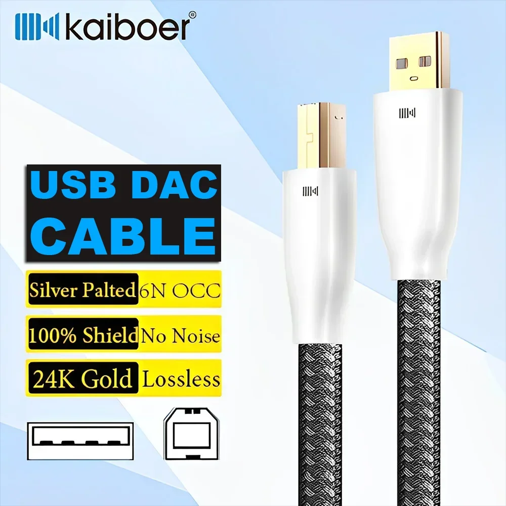 

Kaiboer Printer Cable USB2.0 A-B A-C C-B C-C 6N OCC Scanner Printer Cord for HP Canon Dell, Epson Lexmark Xerox Samsung Etc