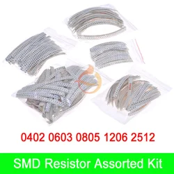 0402 0603 0805 1206 2512 5% SMD Chip Fixed Resistor Assorted Kit  0 ohm-10M Samples pack