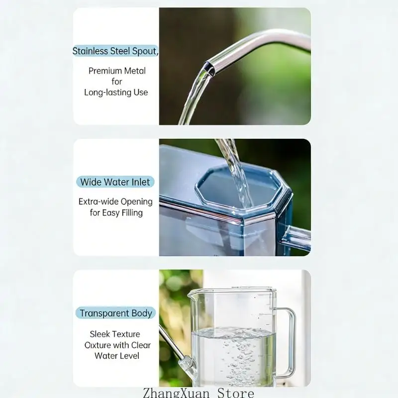 Clear Thickened Watering Pot With Long Nozzle And Visible Scale Suitable For Home Garden Flower Accurate Plant Irrigation 3XUF