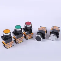 Interruptor de botón pulsador de LA38-11 de 22mm, autobloqueo, interruptor giratorio, indicadores de encendido/apagado, contacto de plata