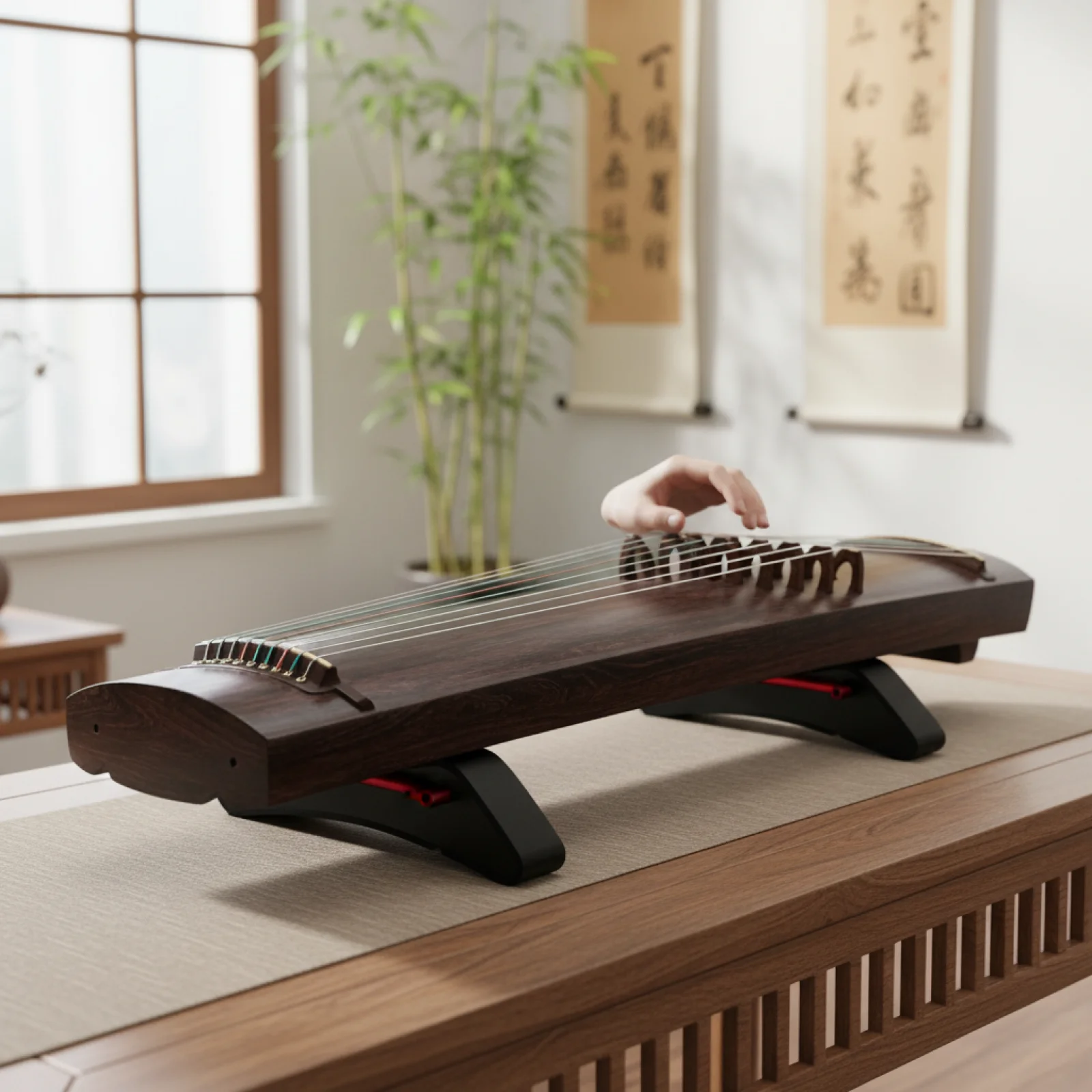Portable Guzheng Base Rest Adjustable Width Support Easy Assembly Guzheng Accessories for Music Performance