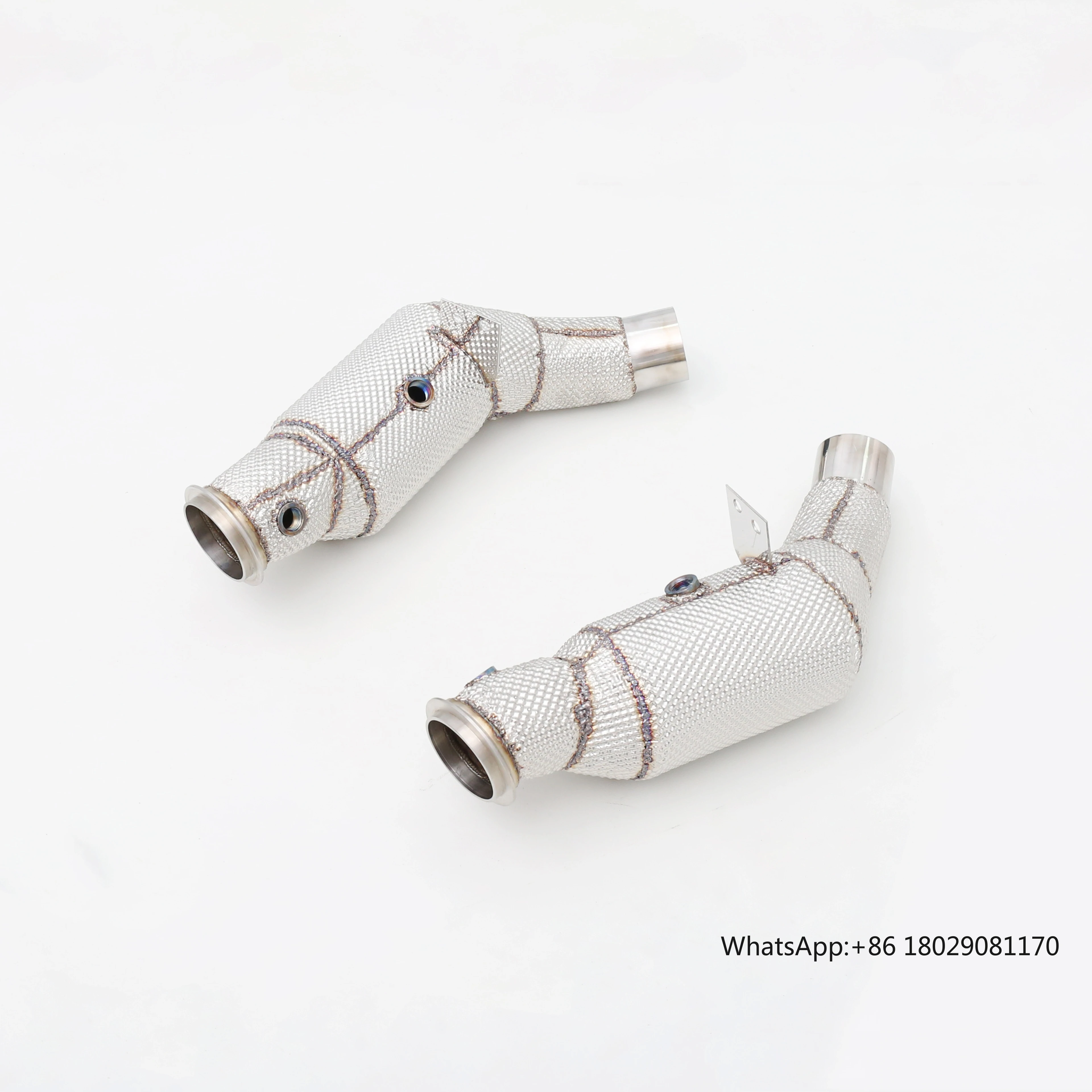 

Premium Alfa Romeo Giulia GTAM 2.9T F154CD Custom 304 Stainless Steel Race Catted Downpipe Heatshield Premium Exhaust Pipes