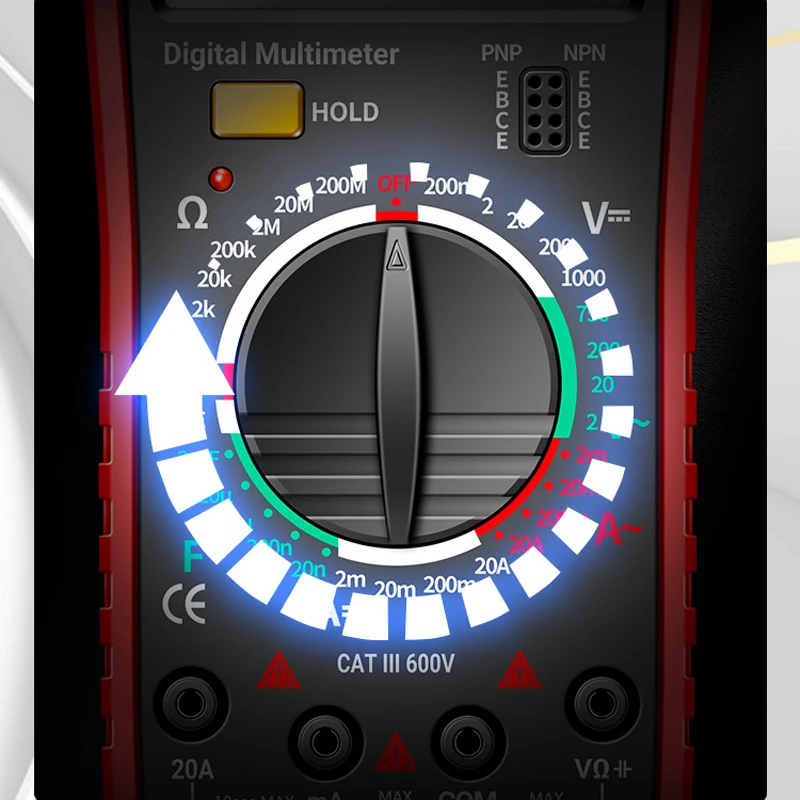 ANENG DT9205A Professional Multimeter True RMS Digital Multimeter AC/DC Current Tester Ohm Capacitor Voltage Meter Detector Tool