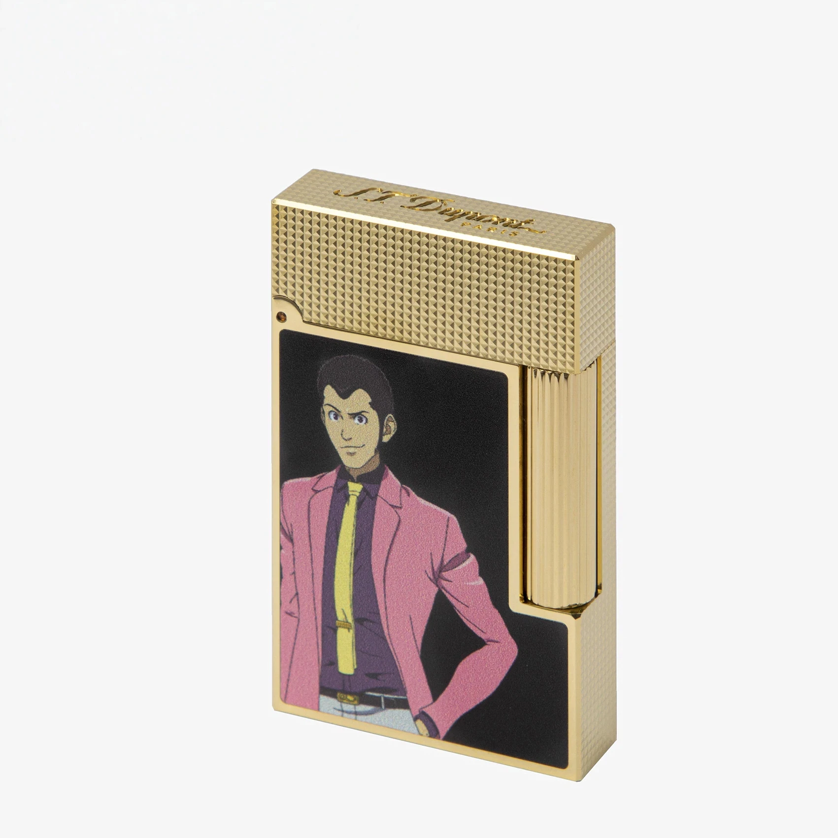 

D L1/L2 Options Lupin Lighter Featuring Anime Character Golden Medal Pure Copper, Refillable Gas, Gifts for men