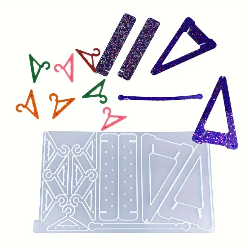New Models DIY Jewelry Earring Hanger Display Silicone Resin Casting Mold Irregular Shape Epoxy Resin Mold for Earrings