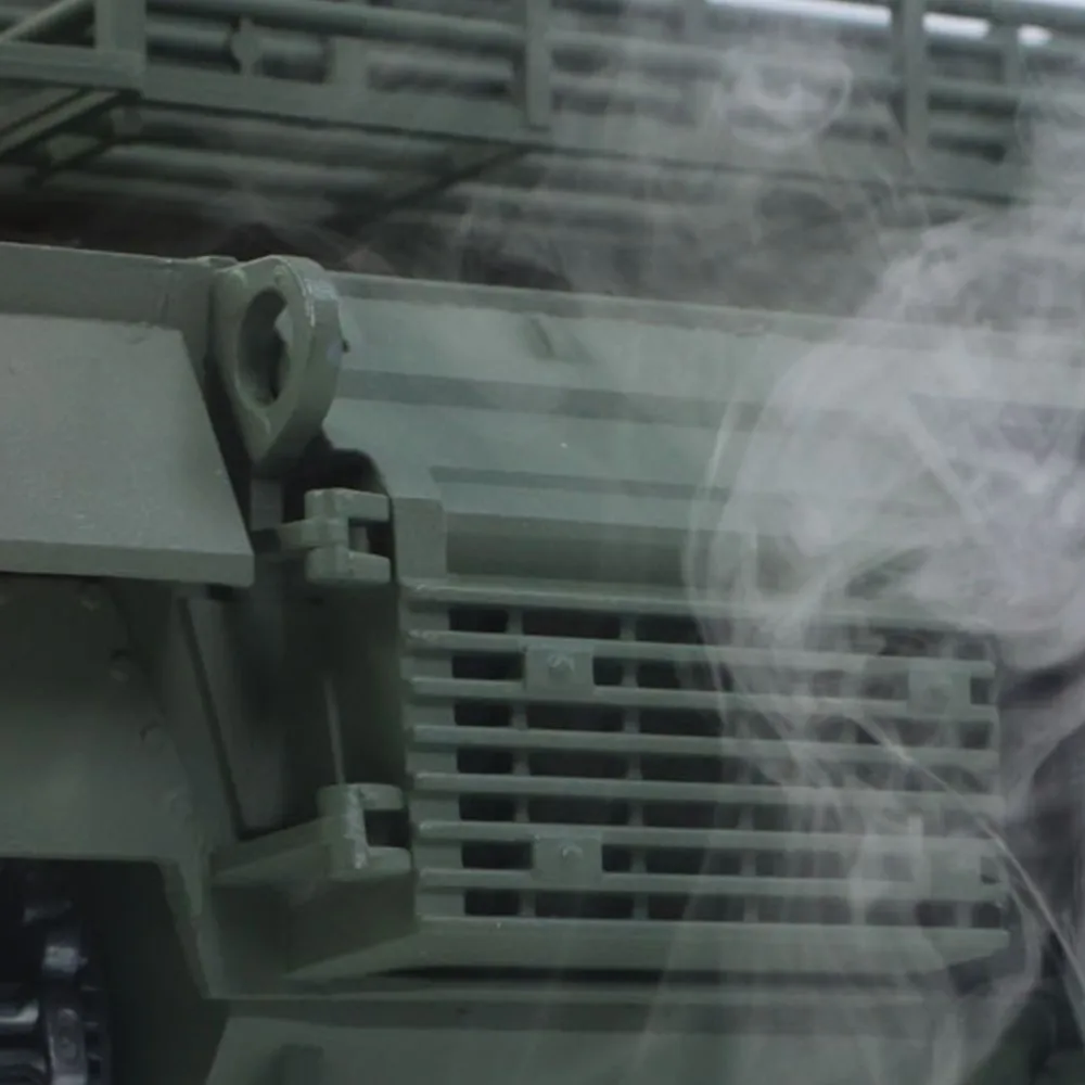 

TUSK I TOUCAN 1:16 Metal M1A2 Abrams RC Tank 360° Turret Rotation IR Barrel Elevation Recoil Dual Smoke Units Electric Periscope