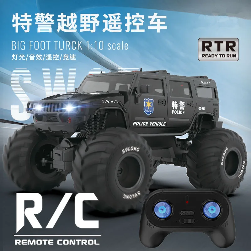 Hot Sales 4WD 1:10 Remote Control Car Truck With LED Lighting Sound 4x4 Rc Car For Kids Gifts RC Toys Remote Control Cars