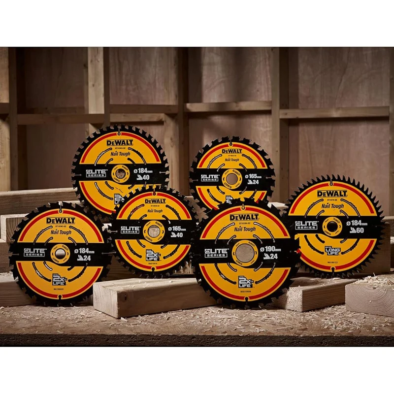 DEWALT DT10640 Circular Saw Blad 2X 165MM*20MM*40T Multifunctional Resistant Carbide Quick Smooth Cutting Disc Tool Accessories