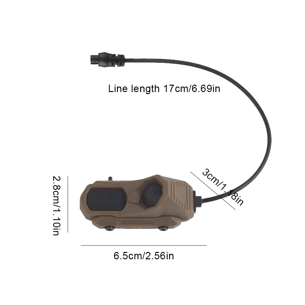 AXON Botão Interruptor de Luzes de Arma com Kit de Montagem Interruptor de Fita de Pressão Lanterna Interruptor de Pressão para Lanterna PEQ