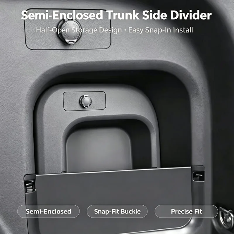 Car Trunk Side Storage Pocket Baffle Fit 2026 Toyota RAV4 Wildlander, Rear Cargo Organizer Divider Storage Modification Supplies
