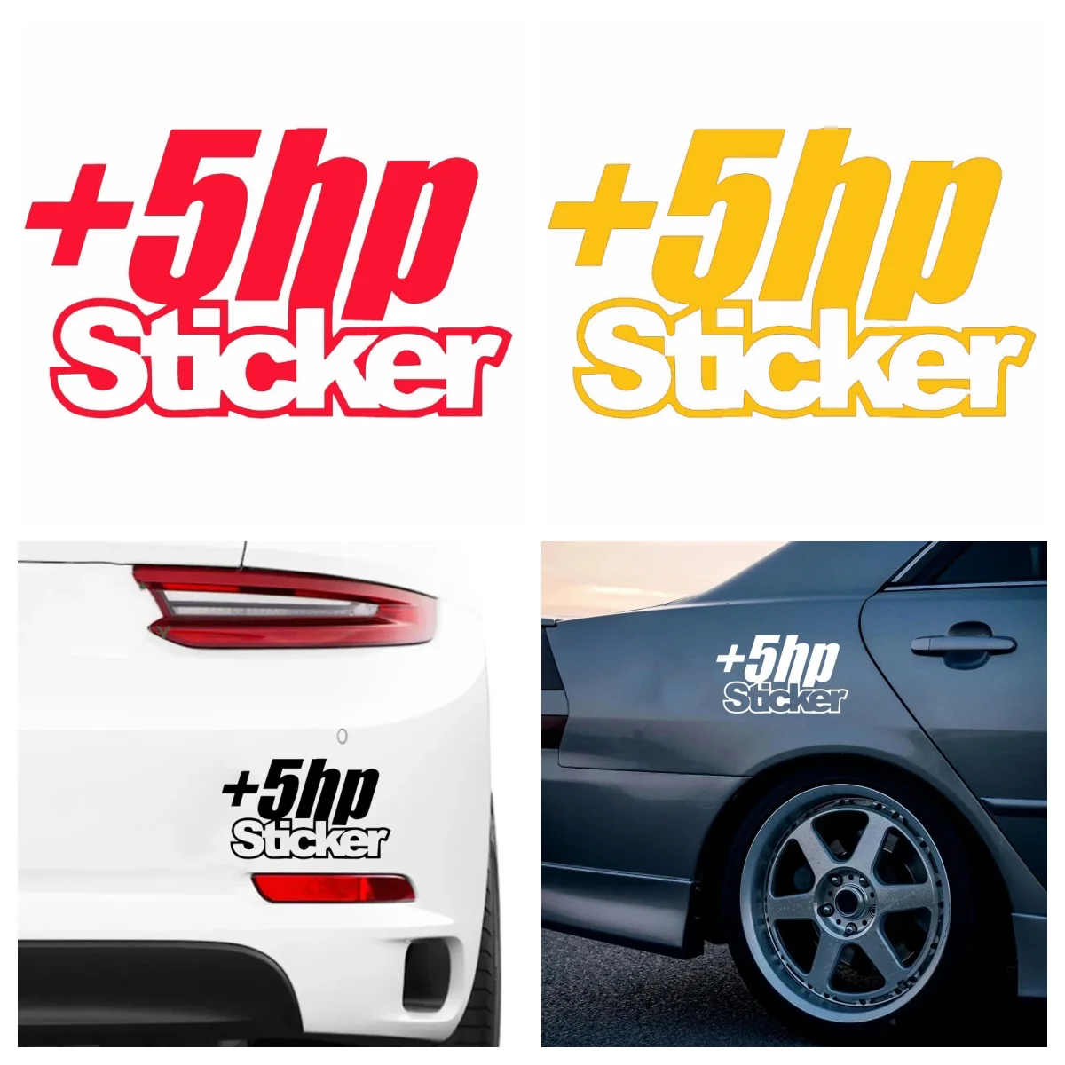 

High-quality +5HP Car Sticker Motocross Racing Off-road Laptop Trunk Helmet Vinyl Decal Decoration PVC Wholesale