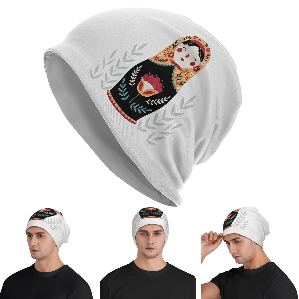 

Матрешка, русская матрешка, шапочки Skullies, шапки, теплая осенне-зимняя уличная шапка, вязаные шапки для мужчин, женщин и взрослых