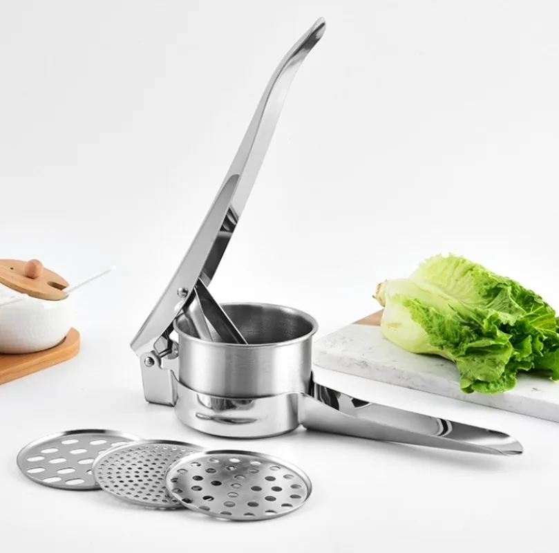 Stainless SteelPotato Machine for Potatos Fruit Vegetable Juicer PresserPotato Mashers Ricers Kitchen Cooking Tools Kitchengadg