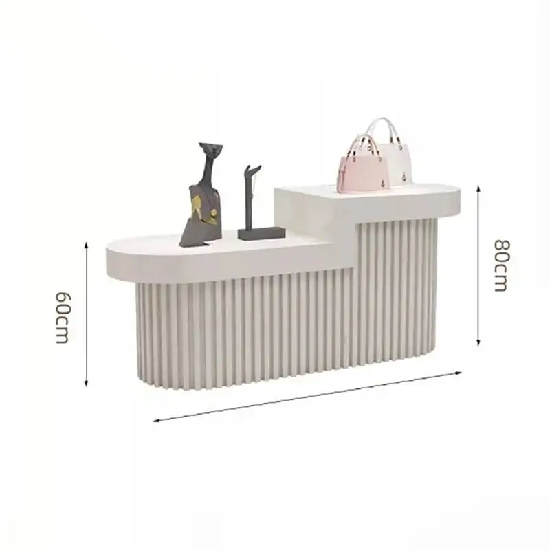 

Reception Desks Modern Simple Luxury Profissional Trendy Beauty Reception Desks Salon Display Mostrador Commercial Furniture
