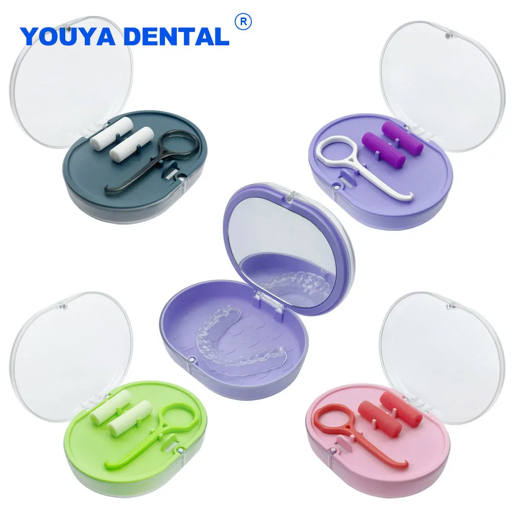 Denture Retainer Case Orthodontic False Container Mouth Guard Braces Aligner Box 2 Layers Tray Organizer Oral Care Tool Supply