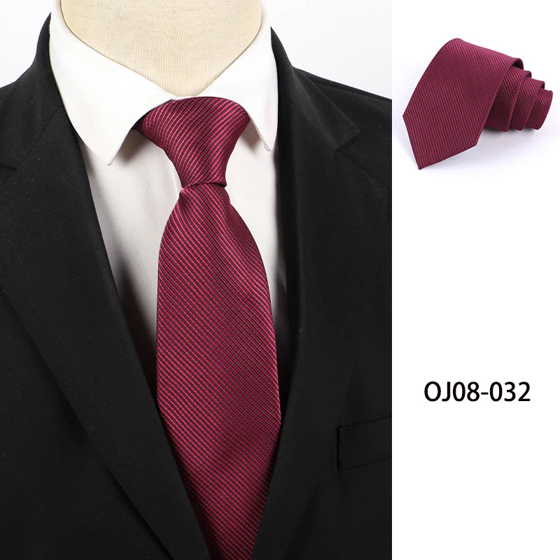 Corbata de moda para hombre de 8cm, ropa Formal clásica a rayas, traje de negocios, Corbata Jacquard para boda, Corbata diaria para hombre, regalo