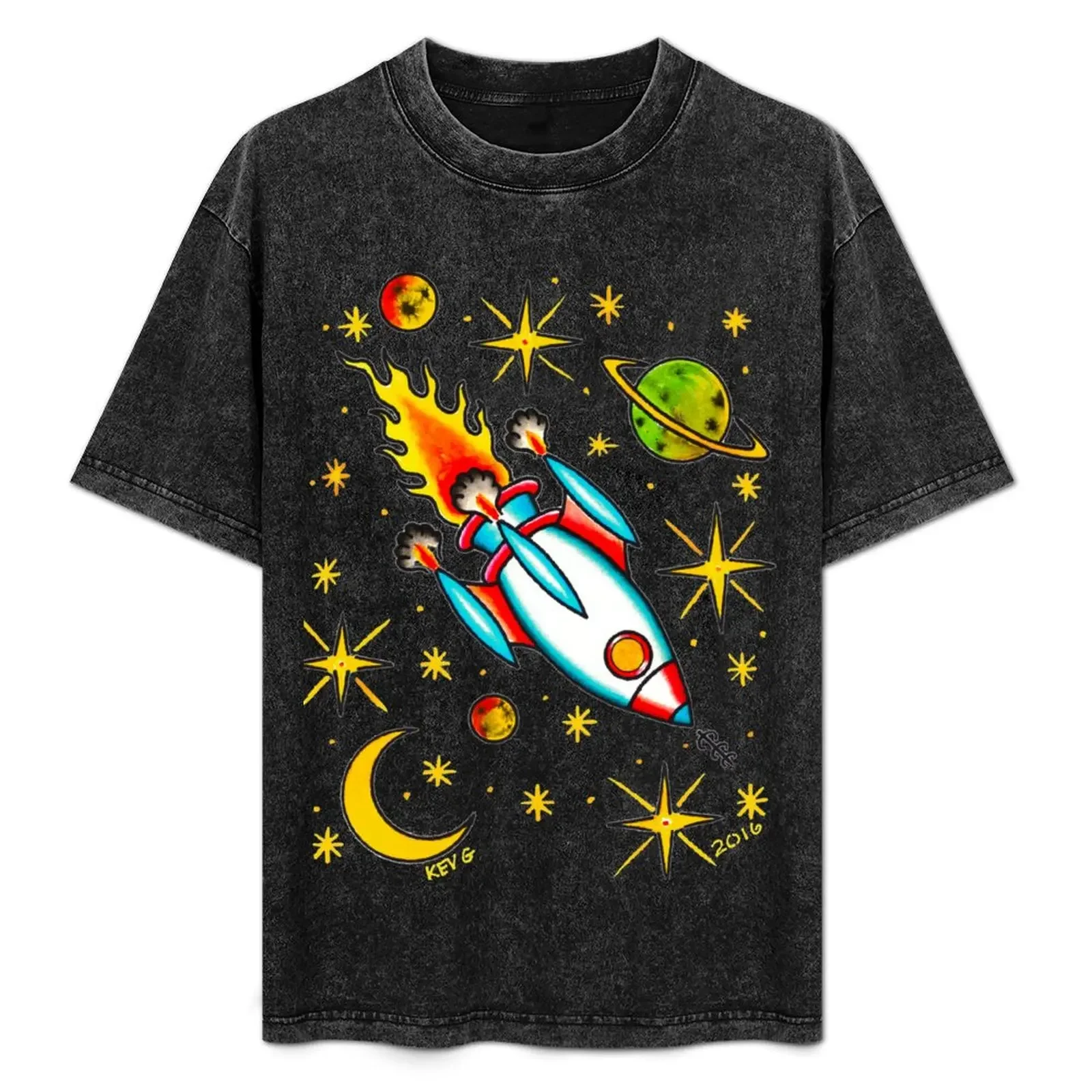 

ROCKET SHIP - Art By Kev G T-Shirt man t shirt for a boy designer shirts mens shirts graphic tee