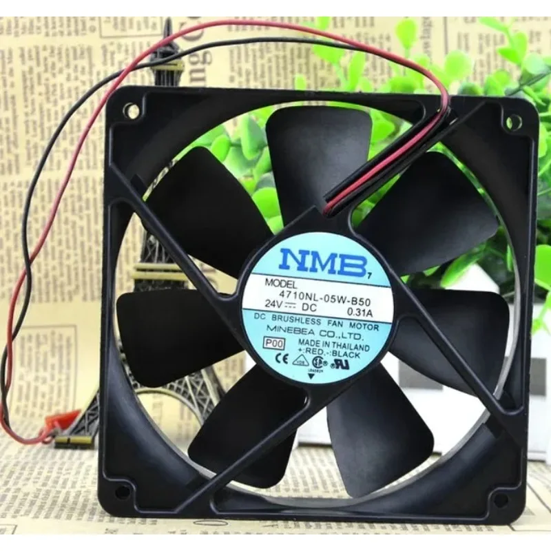 

New CPU Fan for NMB 4710NL-05W-B50 Inverter Silent Fan 24V 0.31A 12CM 12025 120*120*25mm