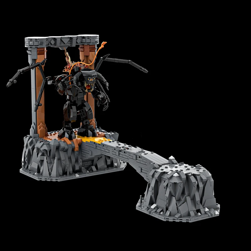 

1849 шт. Lordes of the Rings Balrog vs Gandalf the Grey Epic Scene Съемный дизайн MOC DIY Строительный блок Игрушка на день рождения Подарок