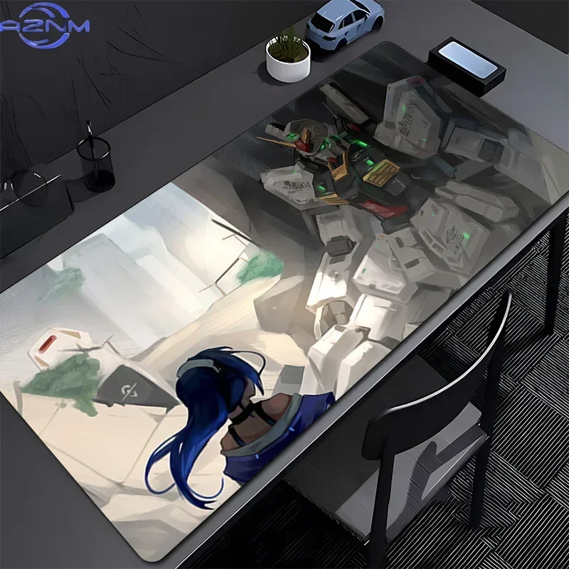 Mouse Pad Sci-fi Mecha Astronaut Workshop Art Rubber Non Slip Gaming Desk Mat For Keyboard Office Decor