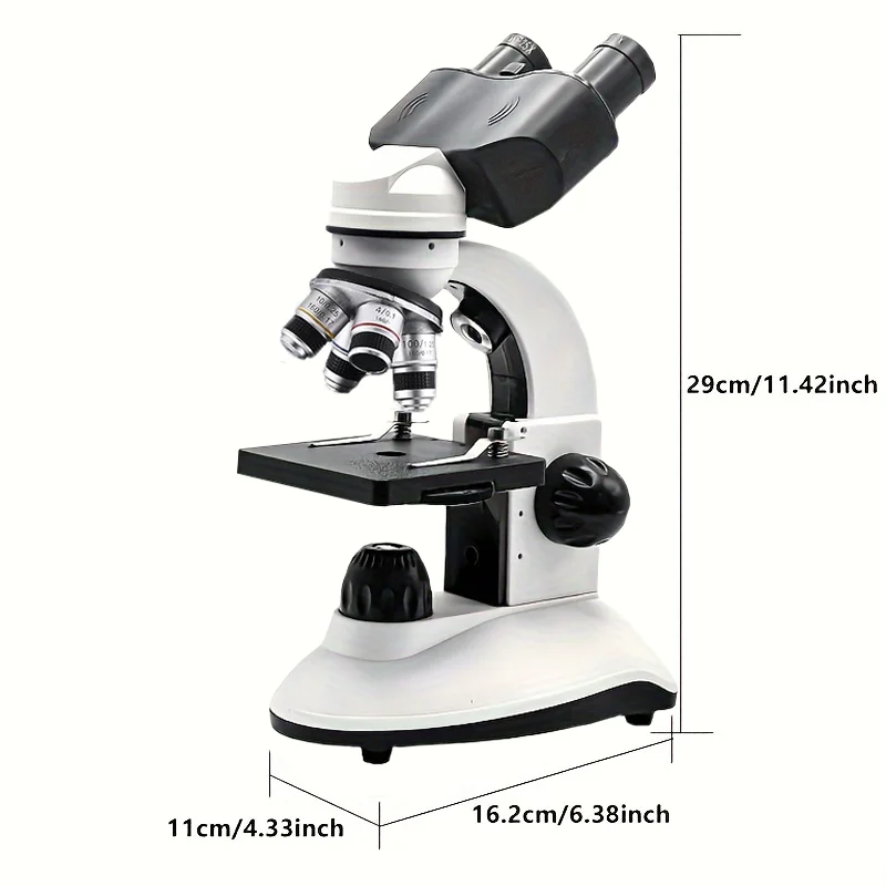 Professionelles biologisches optisches Binokularmikroskop, verbessertes Vierlochmikroskop, 40x-5000x Mikroskop für Erwachsene – Detail 9