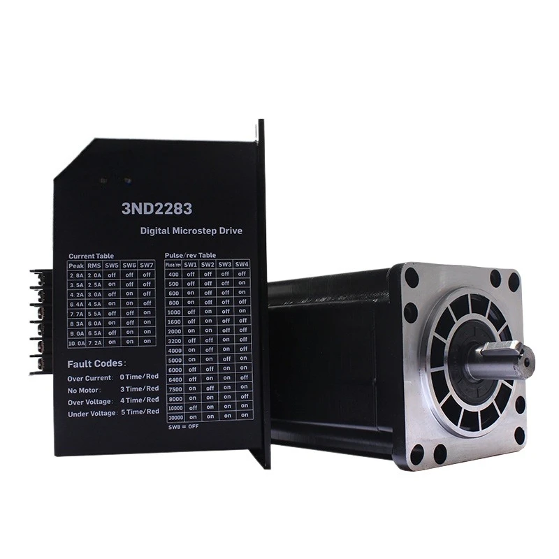 Three-phase 110 stepper motor kit 110BYG350C length 187mm force distance 16N·m Driver 3ND2283