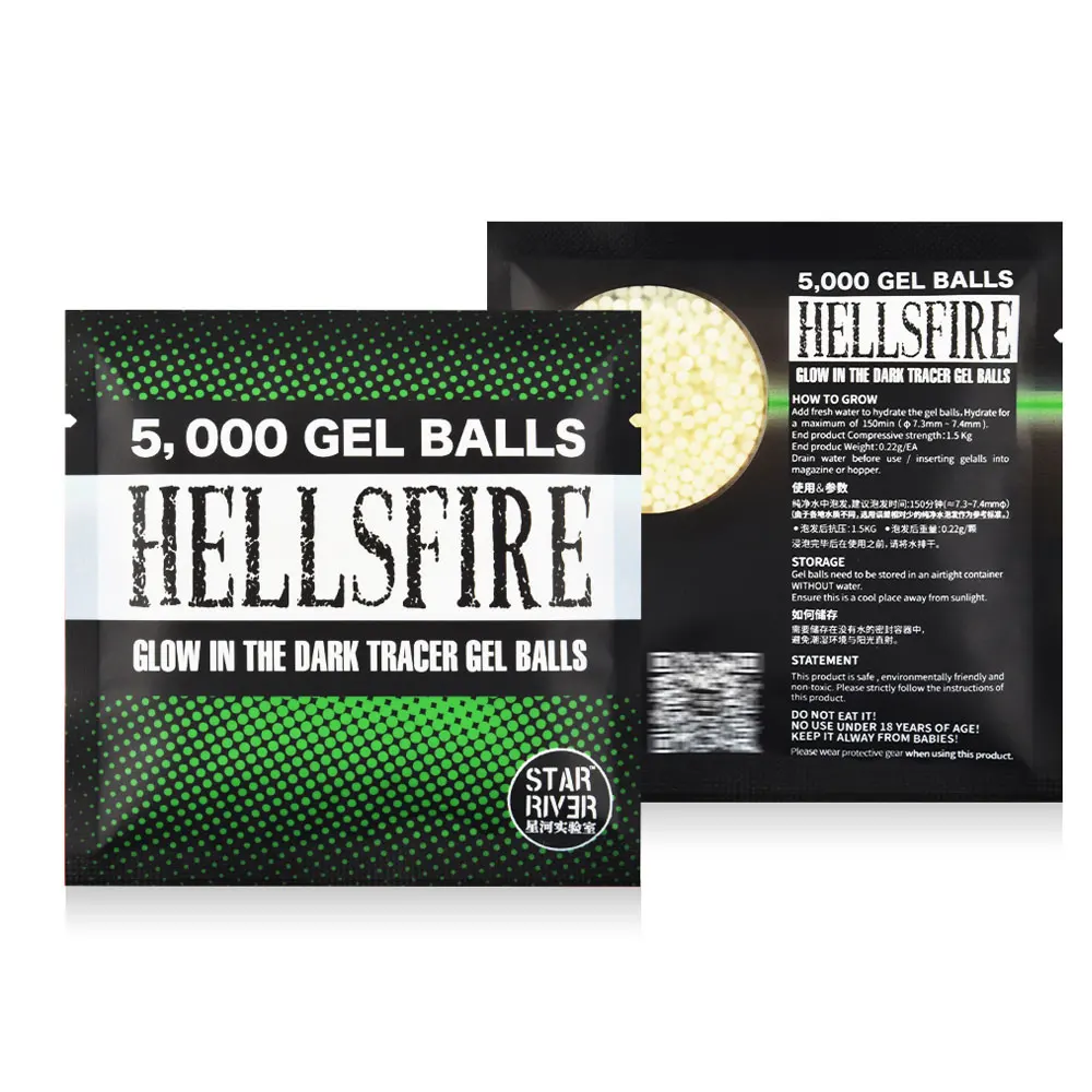 Deportes al aire libre 1,5 kg fuerza de compresión esmerilado luminoso 7,2 MM bola de Gel piezas de juguete bala de agua ocio para adultos juego CS QG749