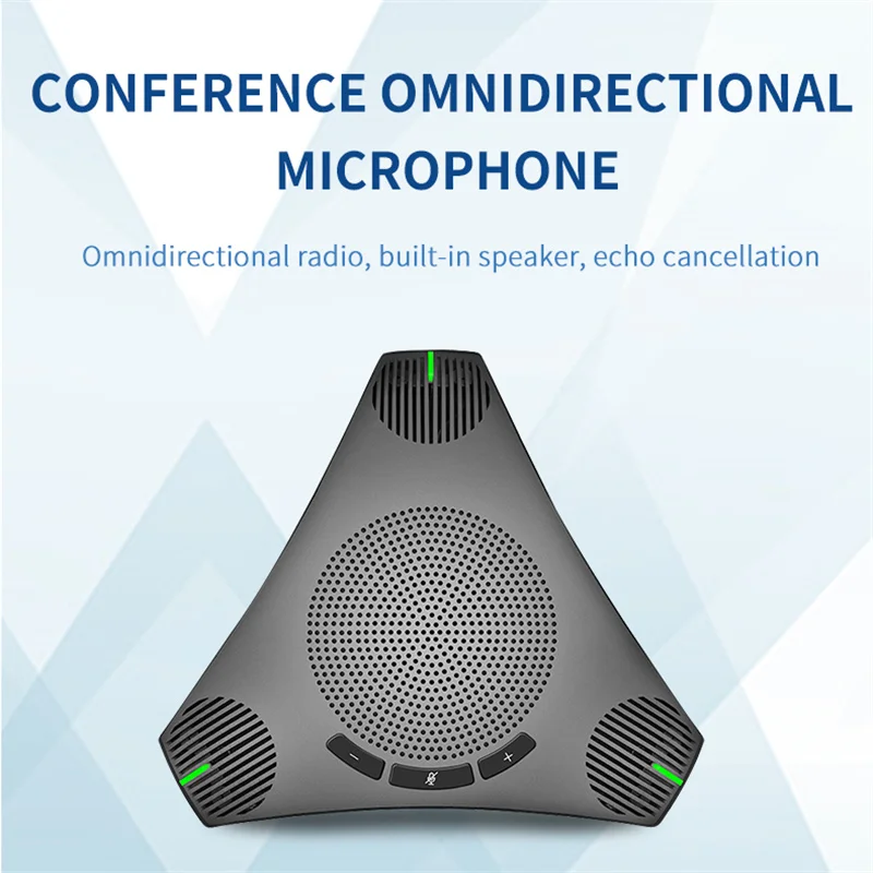 USB Speakerphone Video Conference Microphone Equipment Desktop Mic for Online Business Meet 360° Voice Pickup