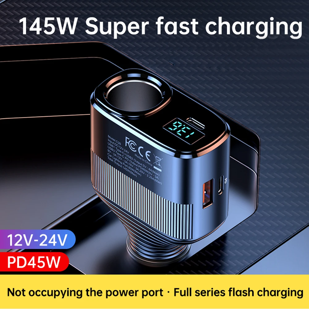 Car USB Charger Super Fast Charging Adapter 4 Port Phone Charger for mobile phone