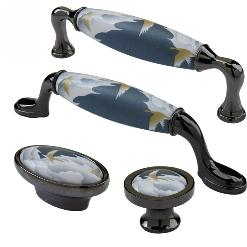 Ceramic Wardrobe Handle, European Modern Minimalist Tatami Cabinet, Cabinet Door, Drawer Door Handle