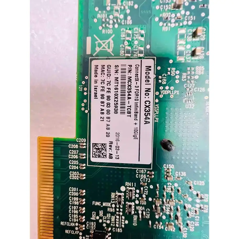 

MCX354A-TCBT For Mellanox ConnectX-3 10GigE CX354A 40G Dual Port Net-work Card