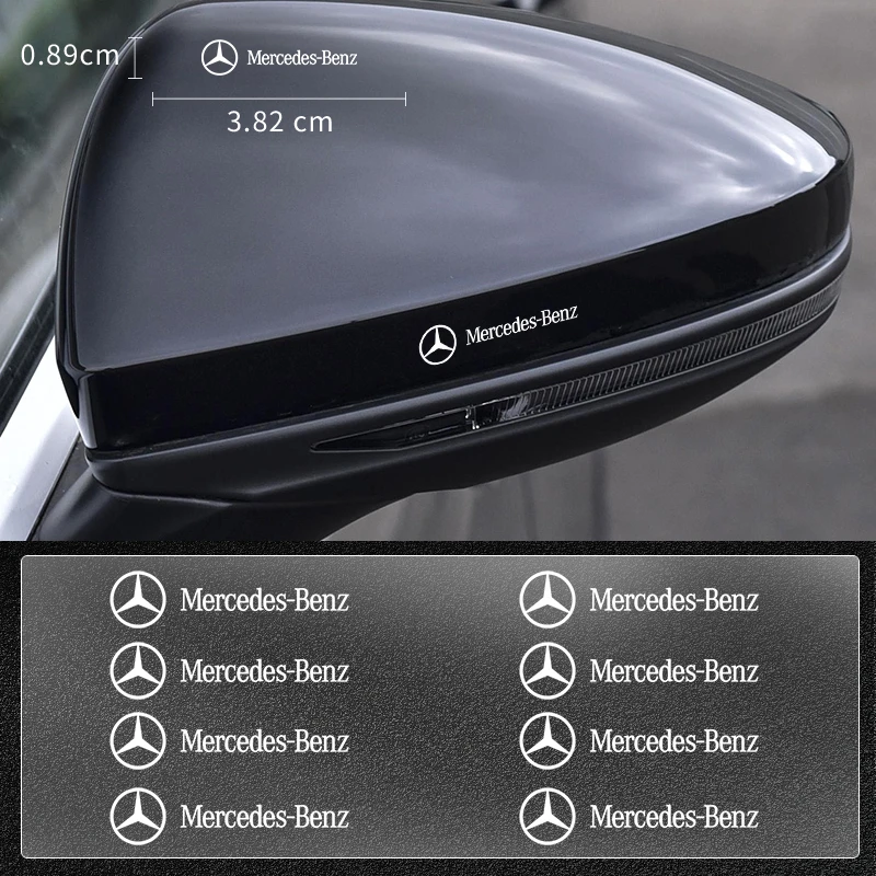 Car Styling Auto Window Lift Button Sticker Steering Wheel Emblems Decal For Mercedes Benz A B C R G Class AMG W211 W204 W210