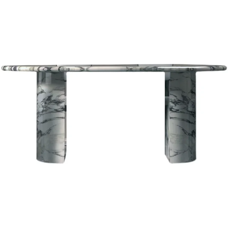 

French marble dining table light luxury household simple oval designer custom table