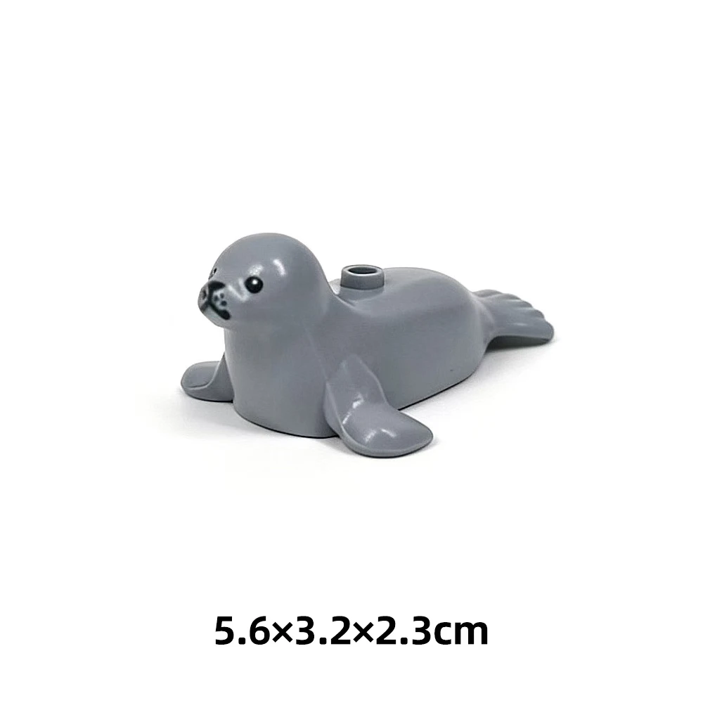 MOC Bausteine Tier-Set - Meerestiere Hunde Katzen Pandas Chinesischer Drache - Zubehör von Drittanbietern für Kreatives Bauen – Detail 4