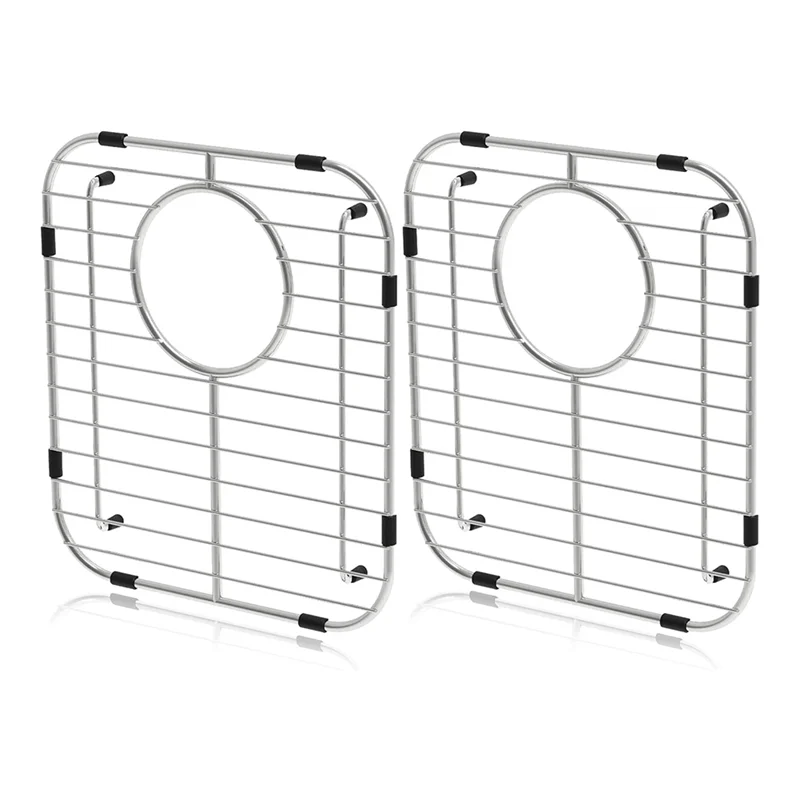 Universal Double Bowl Sink Bottom Grid For Kitchen Sink 13.2 X 11.6 X 1.25In, 2Pcs Sink Protectors