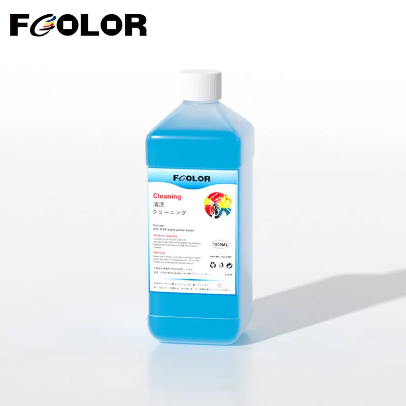 Fcolor 1000ML DTF Cleaning Solution DTF Moisturizing Liquid moisturizer White Ink Cleaning Liquid for Epson DTF Printer Nozzle