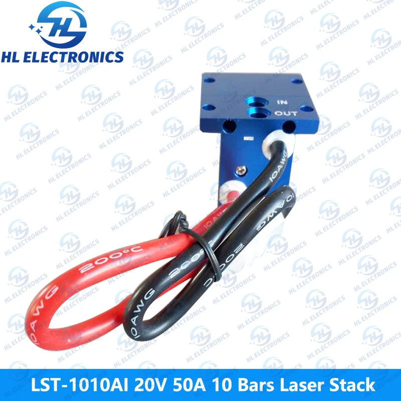 LST-1010AI Blue 20V 50A 10Bars 500W 808nm Laser Stack for Hair Removal Machine