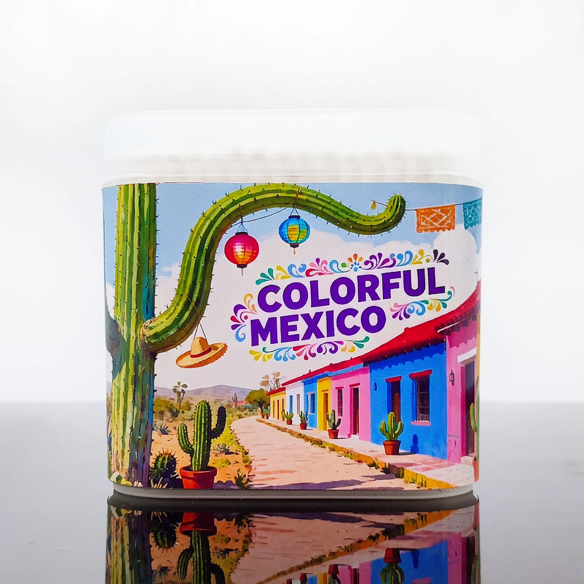 200 шт ватных тампонов мексиканской тематики с культурными узорами и многофункциональными ватных тампонов с двусторонней винтовой ложкой.