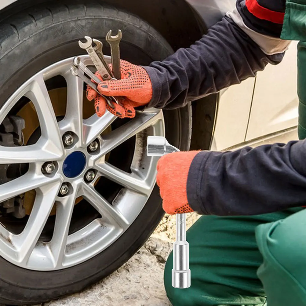 

L Shaped Socket Wrench Double Ended Adjustable 21mm Automotive Tire Repair Tool Car Motorcycle Tire Changer Wheel Alignment