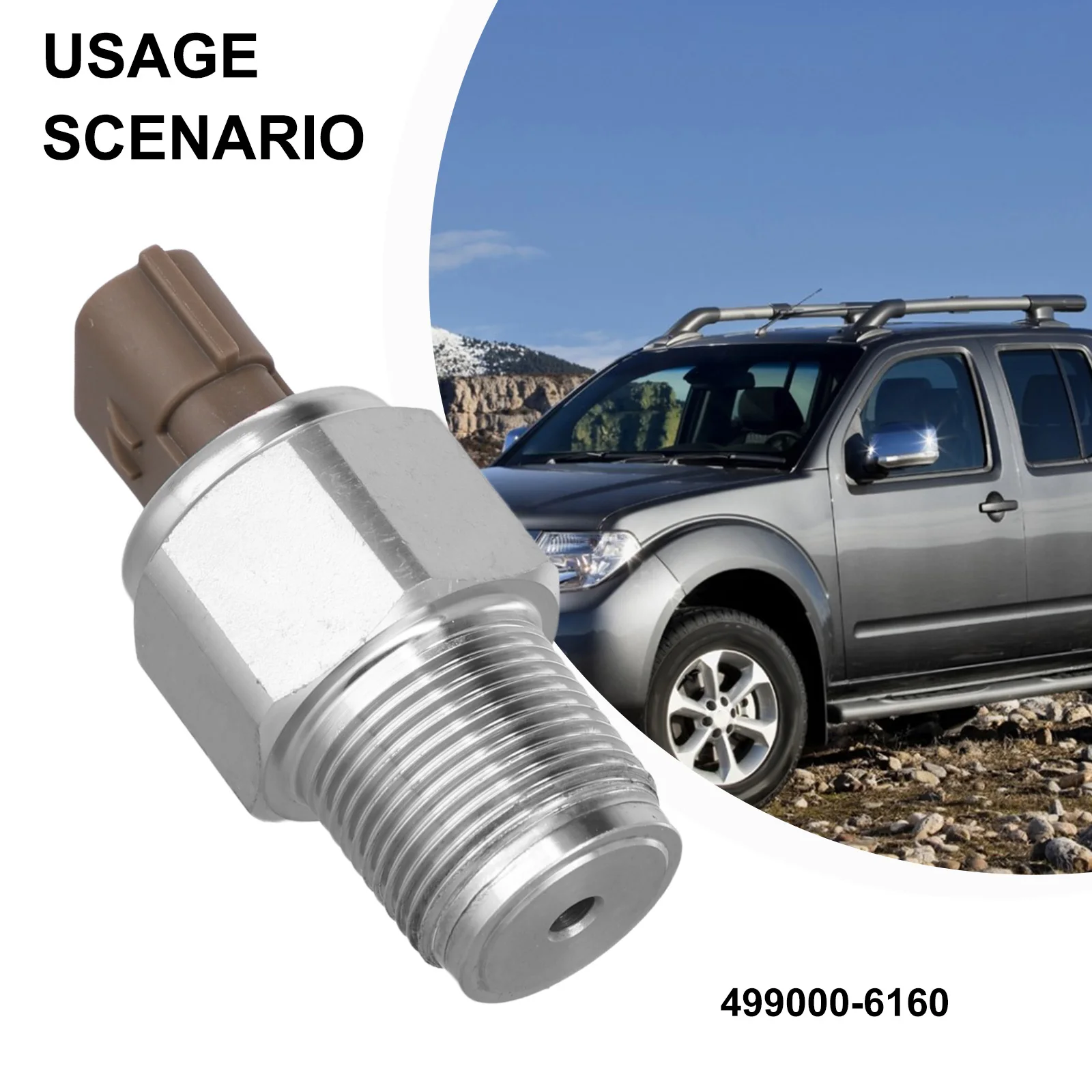 1 個の圧力センサー 499000 -6160 ABS プラスチック + 金属直接交換ナバラ D40 2.5DCI 日産ナバラ 1 個