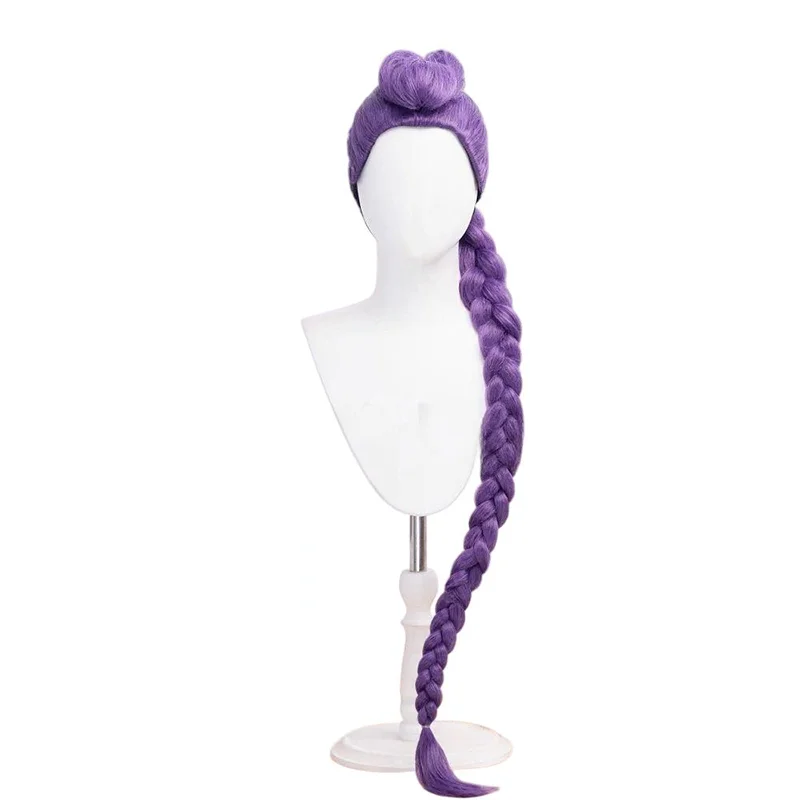 Perruque de Cosplay du film Kpop Mira Rumi Zoe, chasseurs de démons, violet, noir, rouge, cheveux longs, perruques synthétiques résistantes à la chaleur, accessoires de carnaval