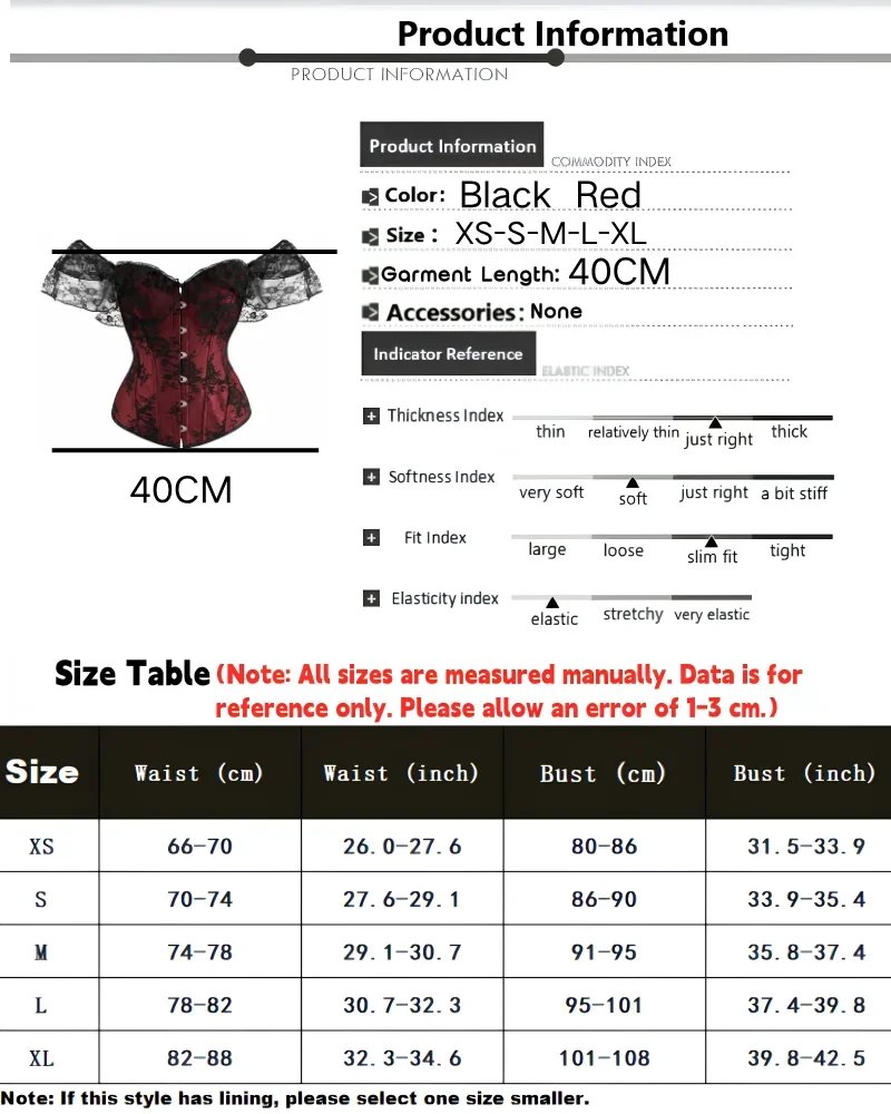 Top corsé de encaje floral con diseño de hombros descubiertos para mujer, con cierre frontal y cordones en la espalda, estilo gótico, ideal para disfraces de Halloween.