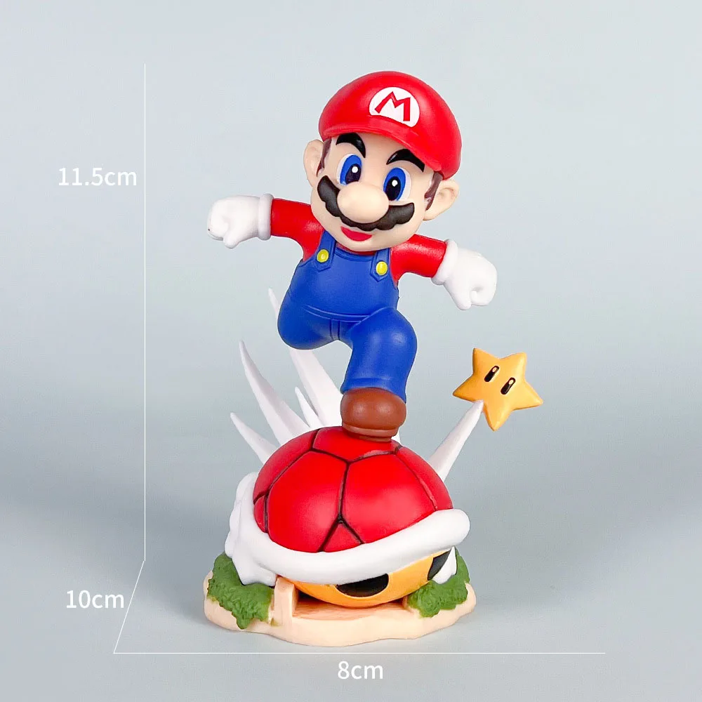 Anime Handmade Super Mario Run Bar Mario Pok é mon Mini Square Scene Smart Model Desktop Ornament