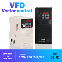Hot Selling VFD 1ph 220V-3ph 380V SU600 0.75-5.5KW Frequency Converter Variable Drive SUSWE for Three Phase Motor