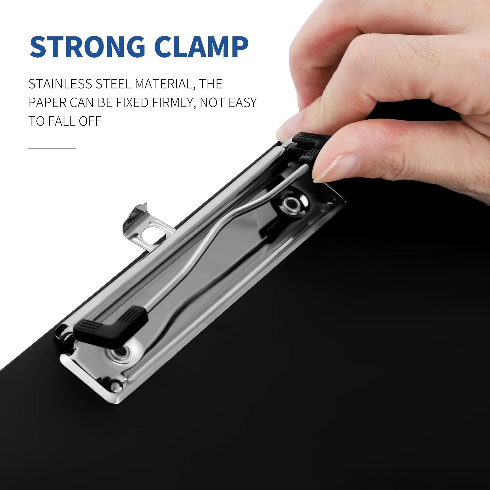 A3 Horizontal Plastic Clipboard Metal Clip Secure Clamping Lightweight Strong Mobile Learning Working Clipboard